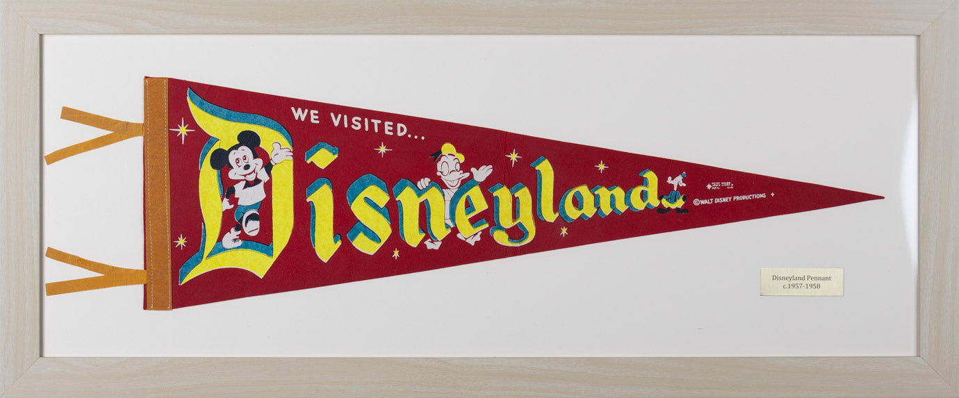 Vintage Disneyland 30” / The Original Disneyland Souvenir newest Pennant Flag Rare