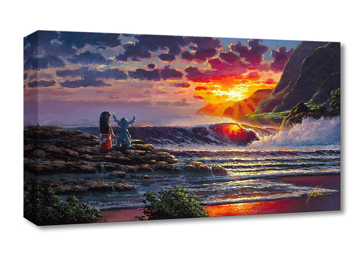 Lilo And Stitch Share a Sunset - Disney Treasures on Canvas