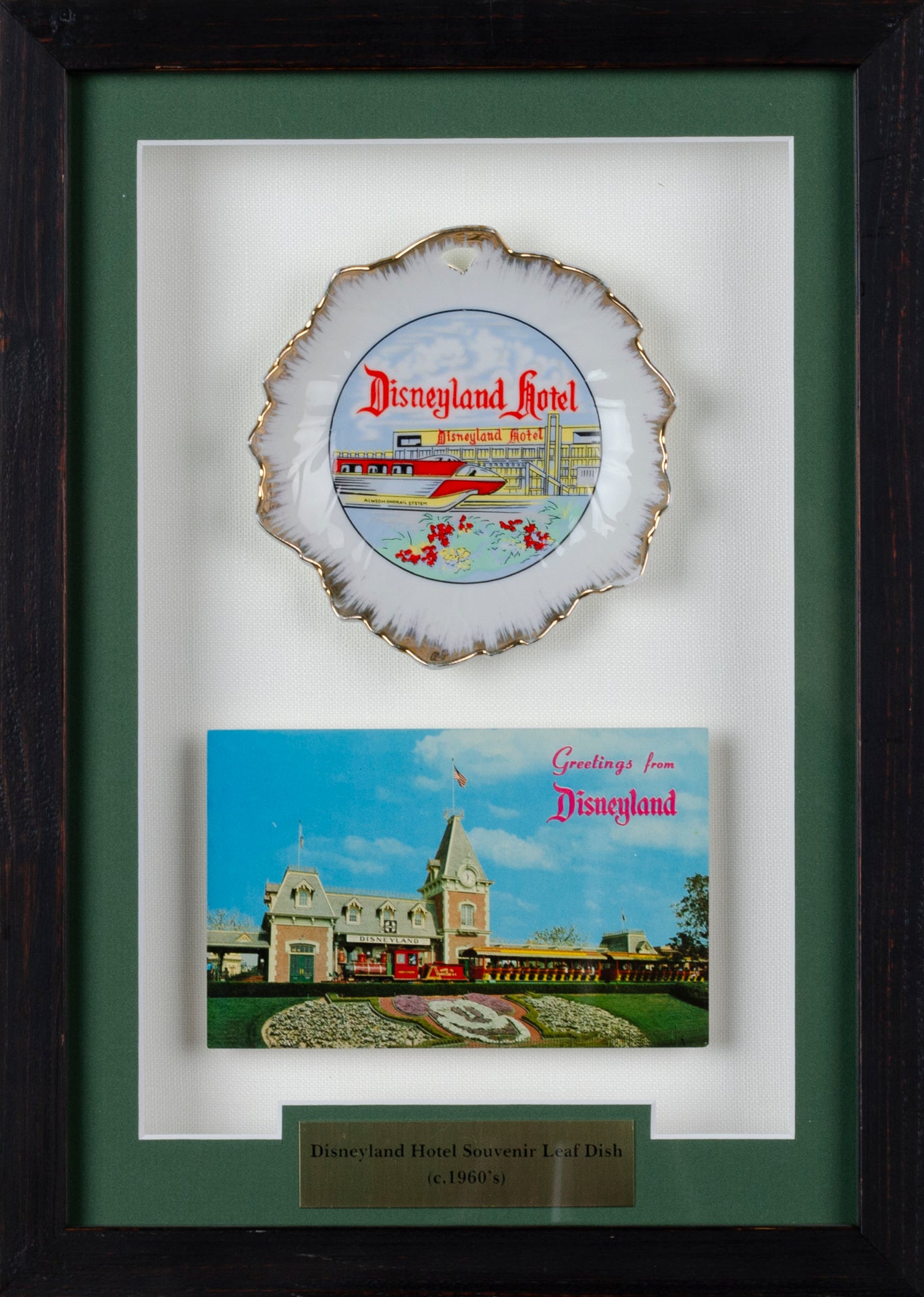 Disneyland Hotel Souvenir Leaf Dish c. 1960s